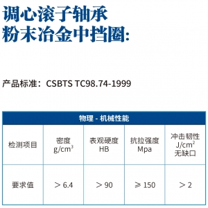 鐵基粉末冶金調(diào)心滾子軸承中擋圈的優(yōu)勢